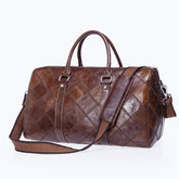 Sac de Voyage à Main Bandoulière Vintage en Cuir Homme